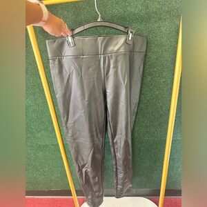 loft xl imitation leather leggings black